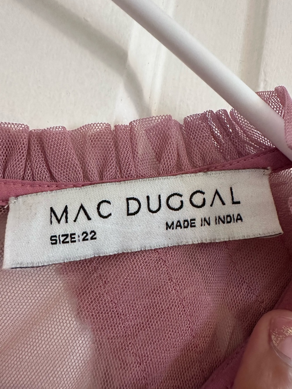 Mac Duggal High Neck A-Line Ruffle Midi Dress Antique Rose Pink Size 22 #8058 - Picture 7 of 9